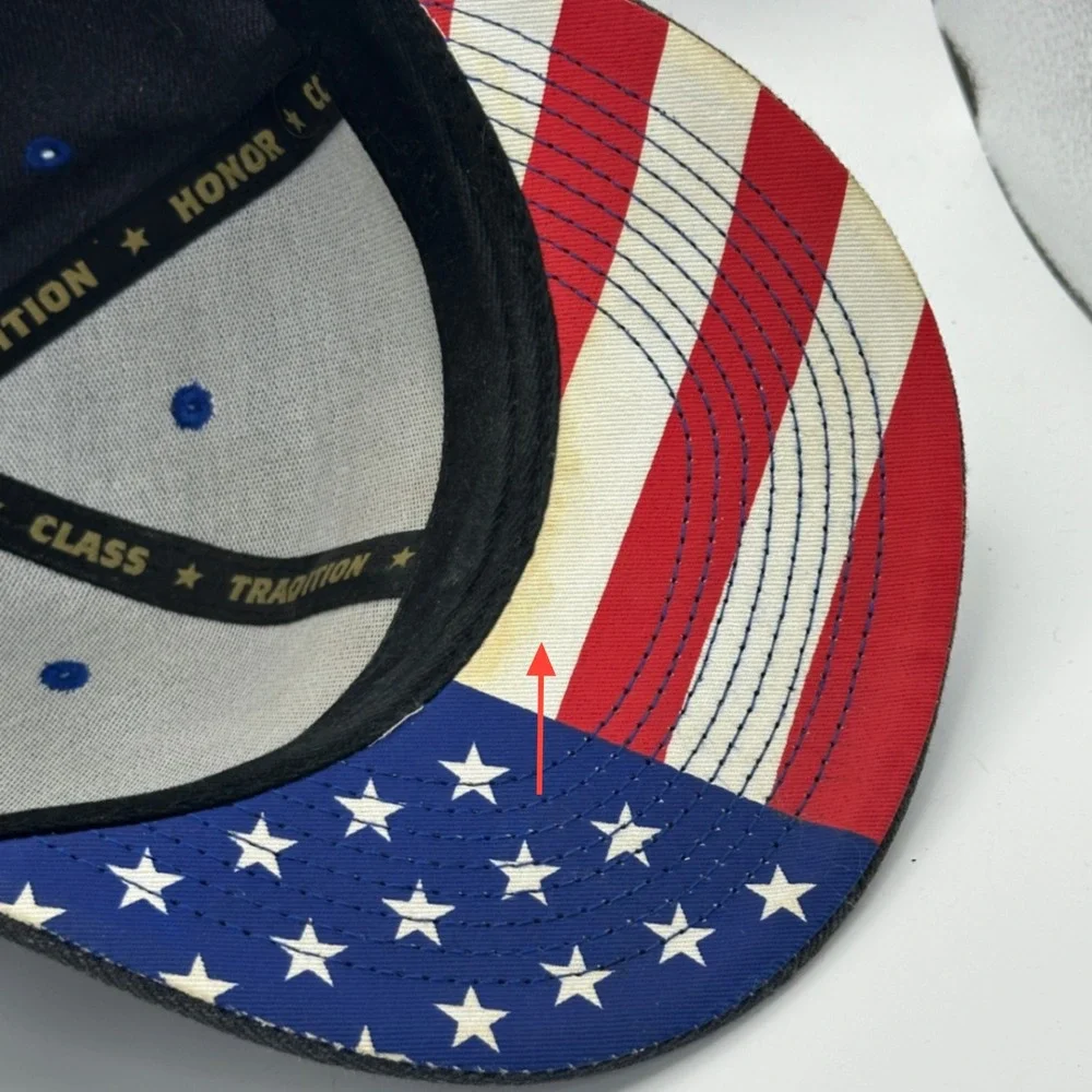Baseballism Snapback Hat USA Baseball Flag Patch Gray‎ Red Adjustable Cap